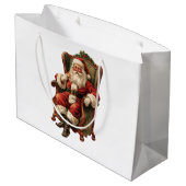 Vintag Weihnachten Große Geschenktüte (Rückseite Schrägansicht)