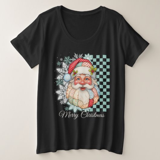 Vintag Weihnachten Große Größe T-Shirt (Design vorne)