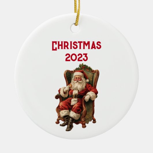 Vintag Weihnachten Keramik Ornament (Vorne)