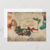 Vintag Weihnachten Postkarte (Vorne/Hinten)