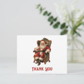 Vintag Weihnachten Tradition Vielen Dank Postkarte (Stehend Vorderseite)