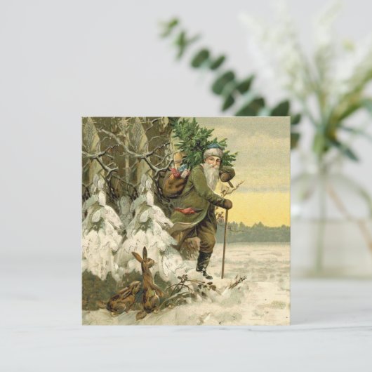 Vintag Weihnachten Viktorianischer Urlaub (Stehend Vorderseite)