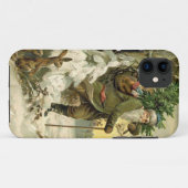 Vintag Weihnachten Viktorianischer Urlaub Case-Mate iPhone Hülle (Rückseite (Horizontal))