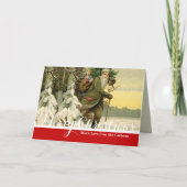 Vintag Weihnachten Viktorianischer Urlaub Dankeskarte (Vorderseite)