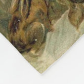 Vintag Weihnachten Viktorianischer Urlaub Fleecedecke (Ecke)