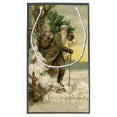 Vintag Weihnachten Viktorianischer Urlaub Kleine Geschenktüte (Rückseite)