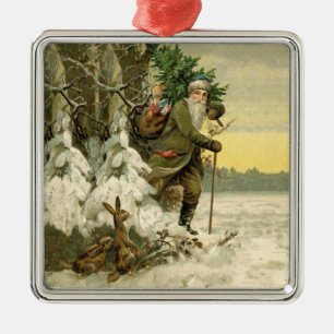 Vintag Weihnachten Viktorianischer Urlaub Ornament Aus Metall