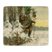 Vintag Weihnachten Viktorianischer Urlaub Schneidebrett (Vorderseite)