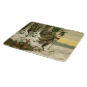 Vintag Weihnachten Viktorianischer Urlaub Schneidebrett (Ecke)