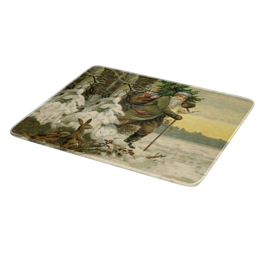 Vintag Weihnachten Viktorianischer Urlaub Schneidebrett (Ecke)