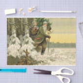 Vintag Weihnachten Viktorianischer Urlaub Seidenpapier (Handwerk)