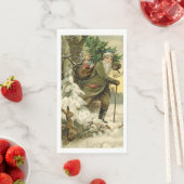 Vintag Weihnachten Viktorianischer Urlaub Serviette (Beispiel)