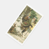 Vintag Weihnachten Viktorianischer Urlaub Serviette (Ecke)
