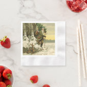 Vintag Weihnachten Viktorianischer Urlaub Serviette (Beispiel)