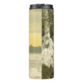 Vintag Weihnachten Viktorianischer Urlaub Thermosbecher (Rückseite)