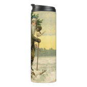 Vintag Weihnachten Viktorianischer Urlaub Thermosbecher (Nach rechts gedreht)