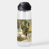 Vintag Weihnachten Viktorianischer Urlaub Trinkflasche (Rückseite)