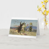 Vintag - Weihnachtsfeier, Karte (Gelbe Blume)