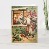 Vintag Weihnachtskarte, anpassen Feiertagskarte (Vorderseite)