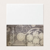 Vintag-Weihnachtsmotiv mit Keksen und Kaffee (Außenseite Aufgefaltet)