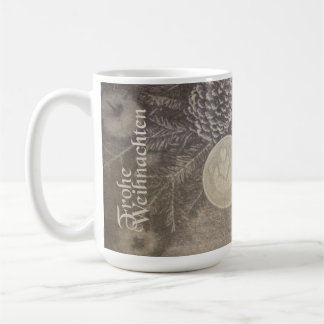 Vintag-Weihnachtsmotiv mit Keksen und Kaffee Kaffeetasse
