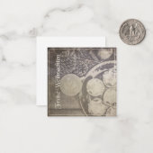 Vintag-Weihnachtsmotiv mit Keksen und Kaffee Mitteilungskarte (Vorderseite/Rückseite Beispiel)