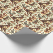 Vintag Weimaraner nahtlos Geschenkpapier (Ecke)