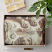 Vintag Weimaraner nahtlos Seidenpapier (Geschenk)