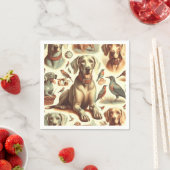 Vintag Weimaraner nahtlos Serviette (Beispiel)