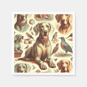 Vintag Weimaraner nahtlos Serviette