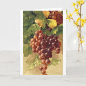 Vintag - Weintrauben, Karte (Gelbe Blume)