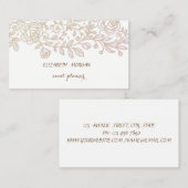 Vintag, weiß, Spitze Visitenkarte (Vorne/Hinten)