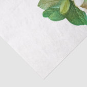 Vintag-Weiß-und rosa-Magnolien-Blume Monogramm Seidenpapier (Ausschnitt)