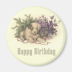 Vintag Welppy Birthday Magnet
