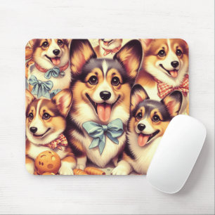 Vintag Welsh Corgi Cardigan Seamless Mousepad