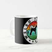 Vintag Welsh Terrier Retro Dog Mama Vater Kaffeetasse (Vorderseite Links)