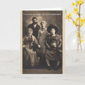 Vintag - wenn du meine Familie kennst.., Karte (Gelbe Blume)