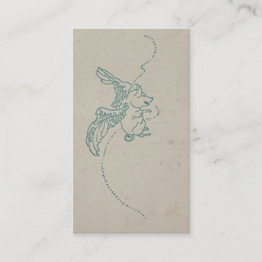 Vintag, wenn Schweine fliegen Visitenkarte (Vorderseite)