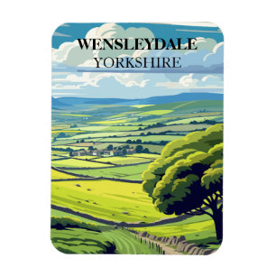 Vintag Wensleydale Yorkshire Travel Souvenir Magnet