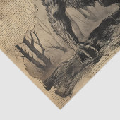 Vintag Werewolf Halloween Decoupage Seidenpapier (Ausschnitt)