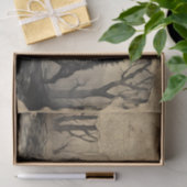 Vintag Werewolf Halloween Decoupage Seidenpapier (Geschenk)