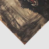 Vintag Werewolf Halloween Decoupage Seidenpapier (Ausschnitt)