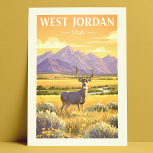 Vintag West Jordan Utah Postkarte