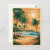 Vintag West Palm Beach, Florida Postkarte (Vorne/Hinten)