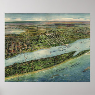 Vintag West Palm Lake Worth Poster