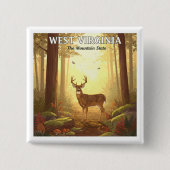 Vintag West Virginia Button (Vorderseite)