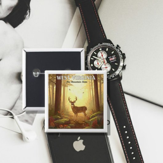 Vintag West Virginia Button