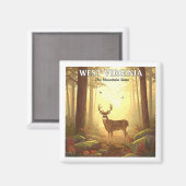 Vintag West Virginia Magnet (Vorderseite/Rückseite)