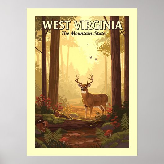 Vintag West Virginia Poster (Vorne)
