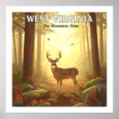 Vintag West Virginia Poster (Vorne)